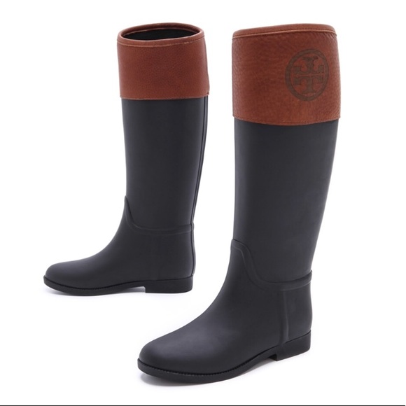 tory burch diana rain boots